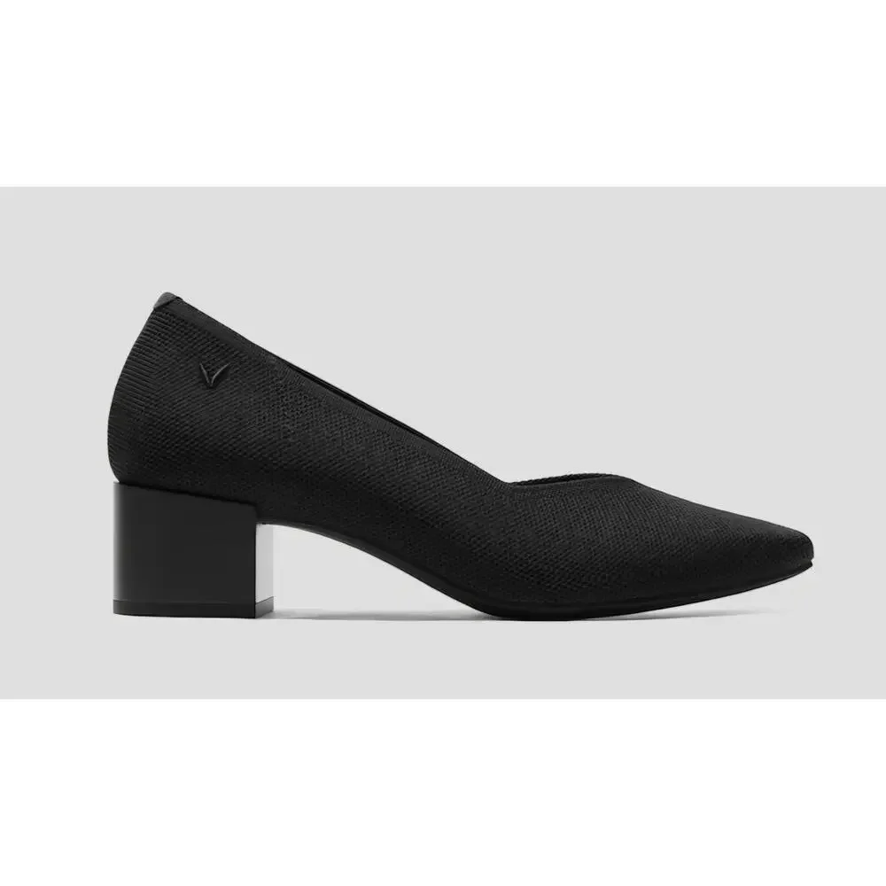 Vivaia Megan Square Toe Block Heel Pumps Womens 39.5 Black - Picture 2 of 16